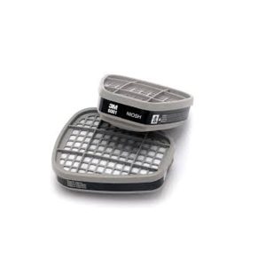 ماسک نیم صورت سیلیکونی تری ام مدل 3M 7502 با فیلتر مواد آلی ، رنگی و نفتی 6001